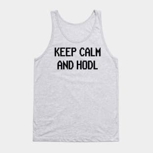 Keep Calm and Hodl BTC Bitcoin Crypto Krypto Coin Tank Top